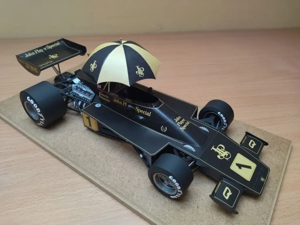 Papierový model Lotus 76 JPS10 GP Taliansko 1974